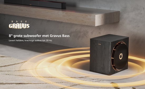 ULTIMEA Skywave X60 7.1.4ch Professioneel Draadloos Surround Sound Systeem voor TV met Dolby Atmos, Soundbar met 8" Draadloze Subwoofer van Ultimea — afbeelding 5