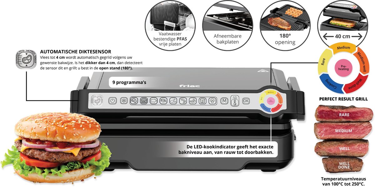 Friac GR-2500 XXL Contact grill 2300W
