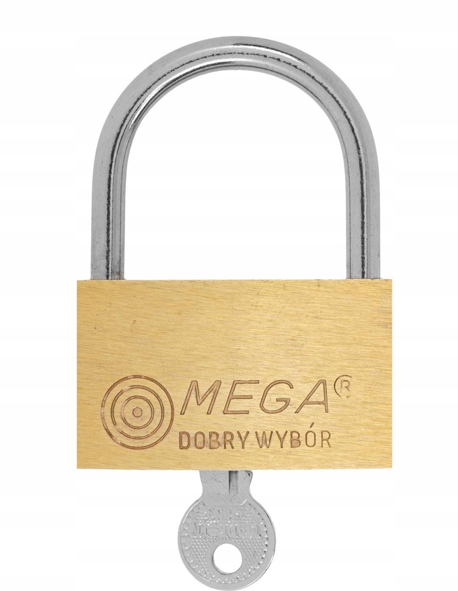 Mega Messing Hangslot 20mm met 3 Sleutels - Compact en Duurzaam