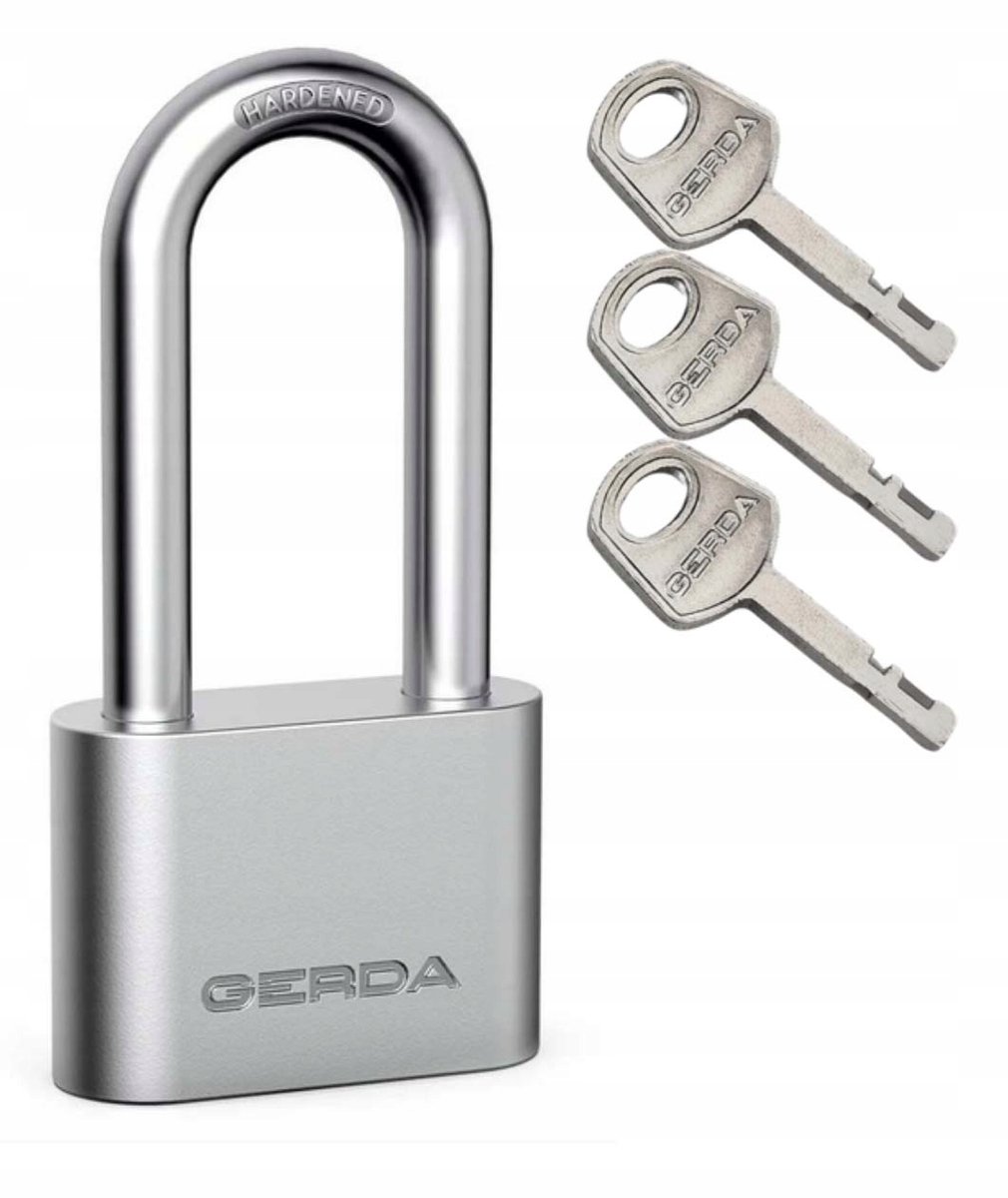 Gerda KSP 50H66 Hangslot met Lange Beugel - Mat Chroom