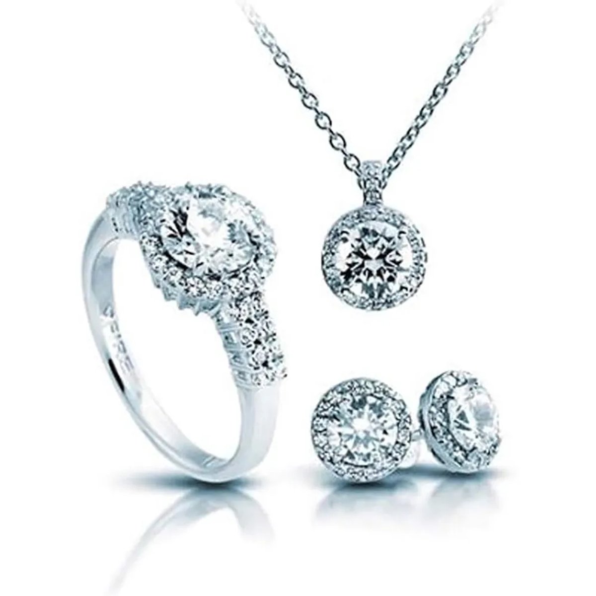 Diamonfire 1312691903175 Set Oorbellen Zilver Vrouw