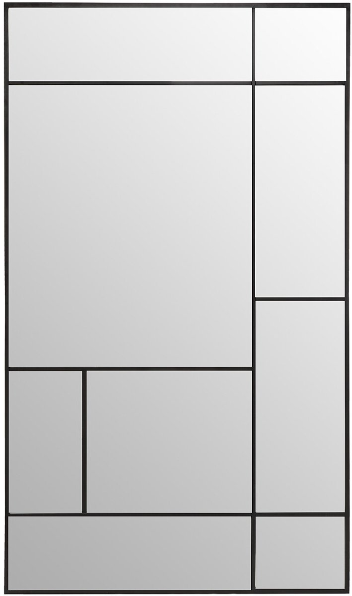 Design wandspiegel van metaal in glazen koepelstijl, 167 cm, MACHA