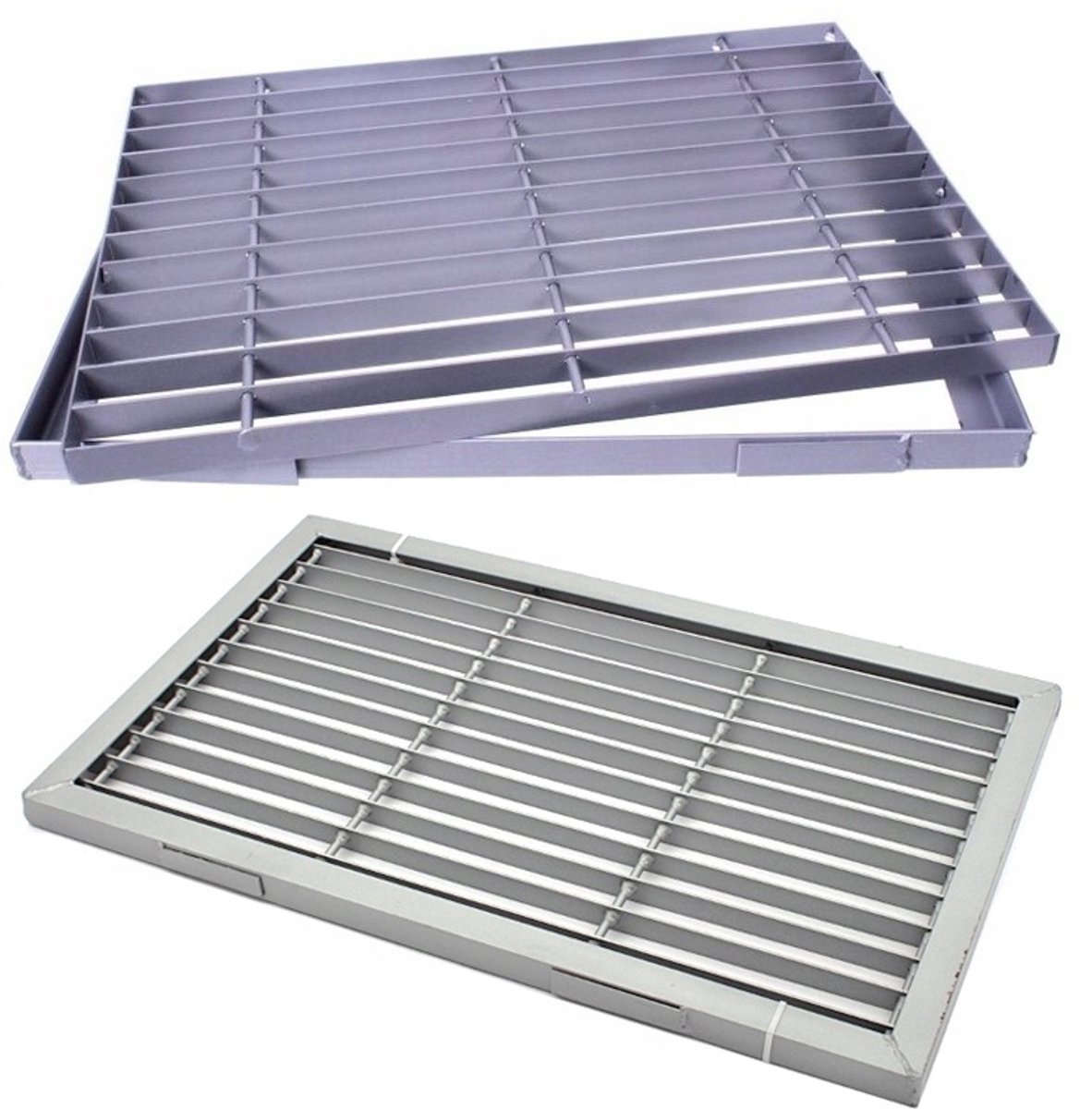 OLSZA Markless Metalen Deurmat 40x60 cm - Ingebouwd en verwijderbaar Zilverkleurig