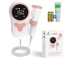 DynaBright Doppler Heartbeat - Doppler Baby - Baby Hartje Monitor - Inclusief 30ML Ultrasound Gel - Incl. 2 batterijen - Fetal Doppler - Zwangerschap - Echo Apparaat - Babyshower