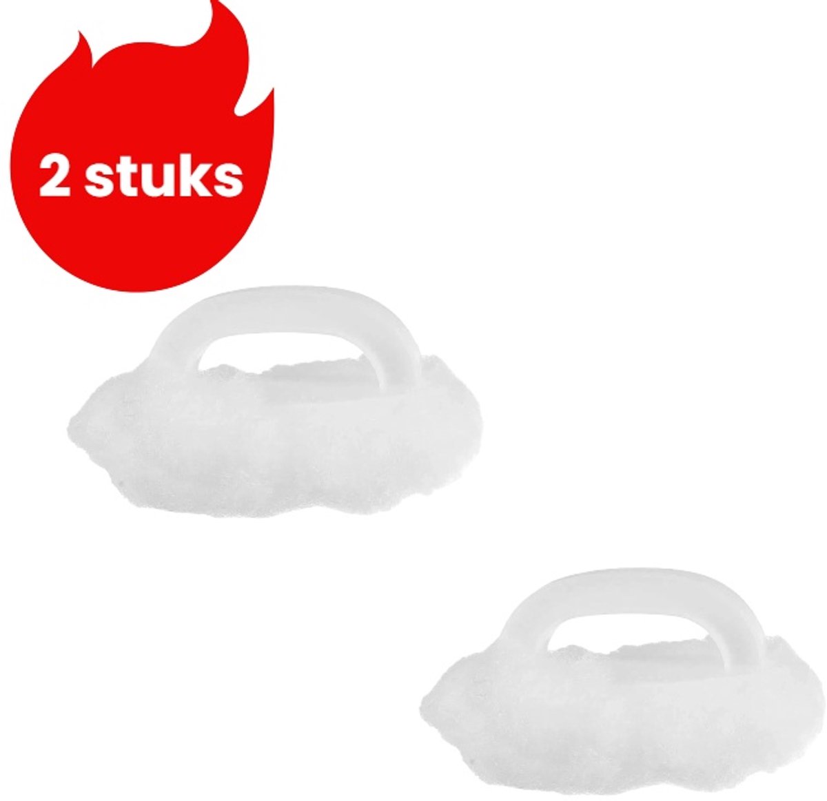 2-delige badborstel - gootsteenborstel - huishoudelijke reinigingsborstel - wit
