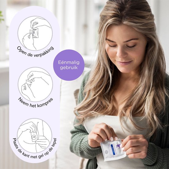 Multi-Mam Kompressen – Intensieve verzorging voor pijnlijke en geïrriteerde tepels, 12 afzonderlijk verpakte kompressen van 1,5 g gel per stuk