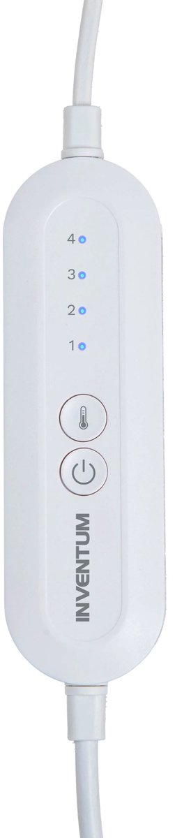 Inventum HB185G elektrische verwarmde bovendeken 180x130 cm - Eenpersoons - 4 warmtestanden - Uitwasbaar - Automatische uitschakeling - Fleece - Lichtgrijs – foto 7