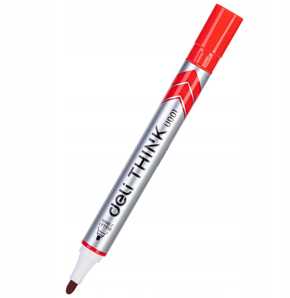 Markloze rode whiteboardmarker - ronde punt 2 mm
