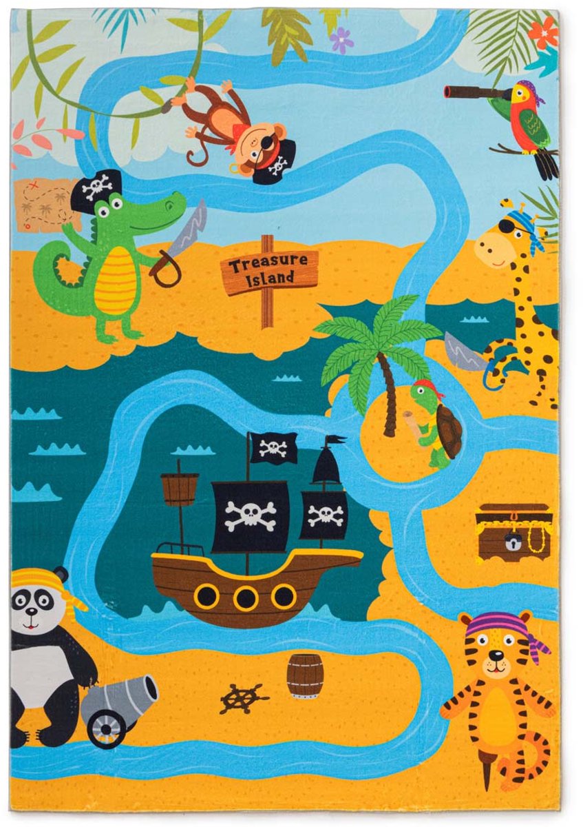Wasbaar kindervloerkleed - Snugway Piraten multi 160x230 cm