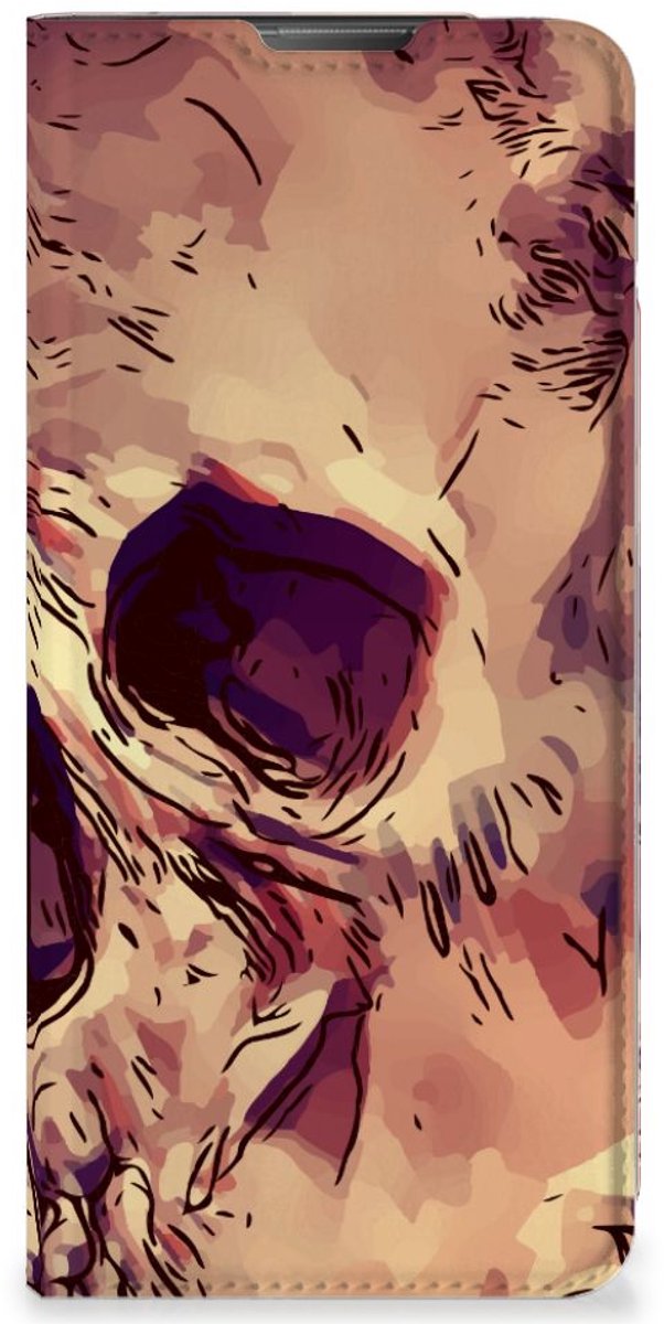 Mobiel BookCase Motorola Moto E20 Skullhead