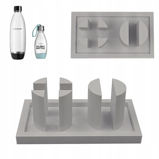 flessen droogrek bamboe voor 3 compatibel met Sodastream