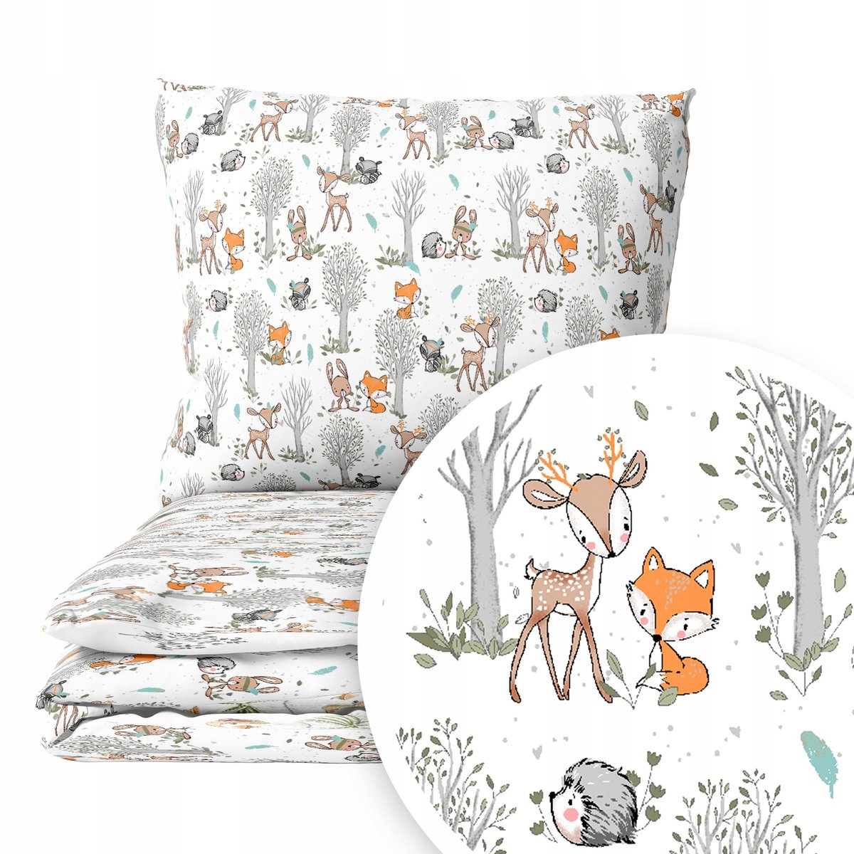 Kinderbedje Dekbedovertrek Set 2-delig Katoen 100x135cm