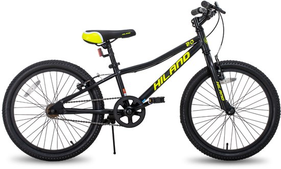 Hiland Climber Tiener Forensen Stadsfiets - 20 inch - Single Speed ​​- V-Brake - Zwart - Geschikt voor buitenactiviteiten in de lente van Hiland — afbeelding 2