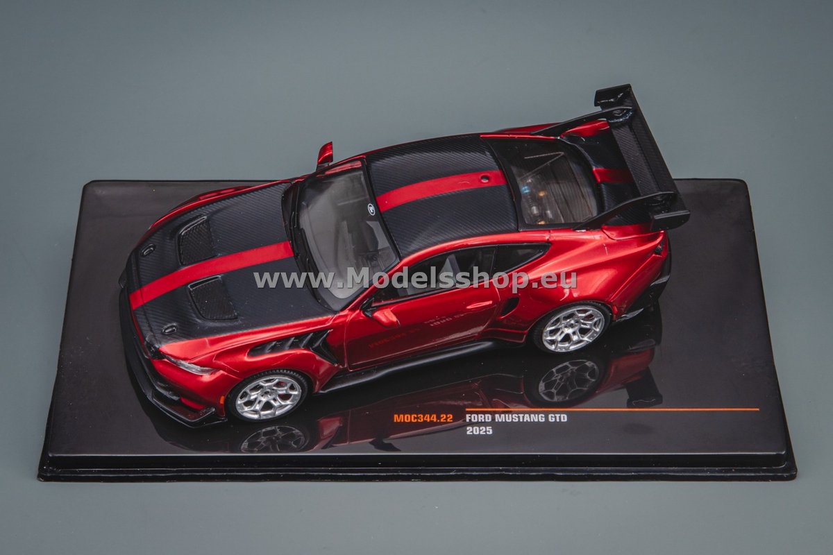 Ford Mustang GTD 2025 Donker Rood - IXO Models 1/43