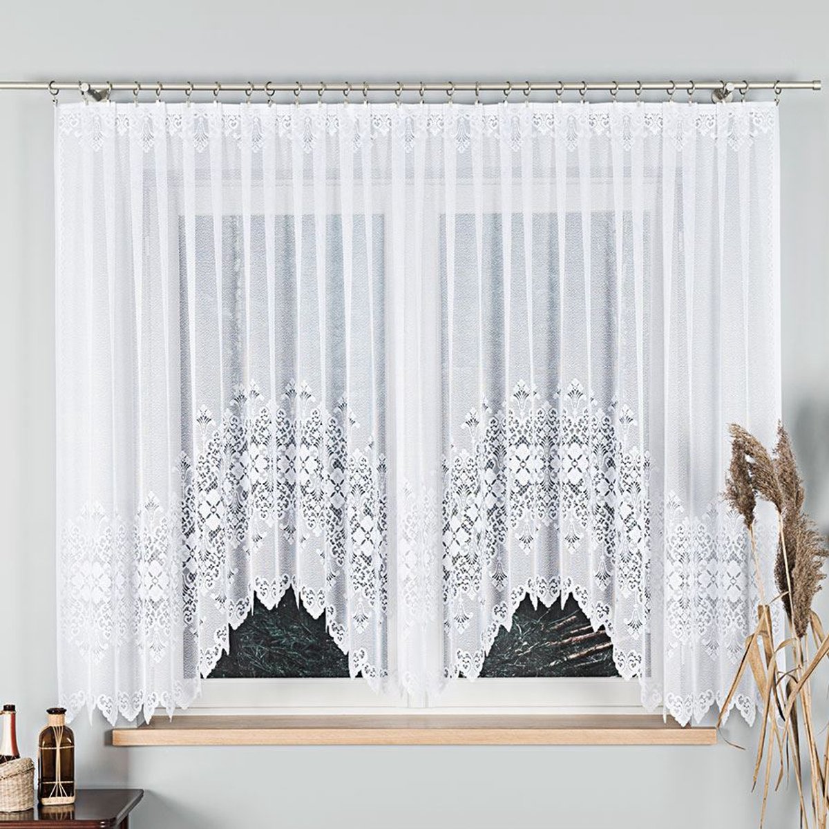 Markizeta Nadia Serie - Roestvrijstalen Gordijn - 400x160 cm - Kleur Wit
