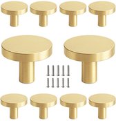CcHhyyt 4 stuks zelfklevende knoppen voor kast, goud, zelfklevende kastknoppen van roestvrij