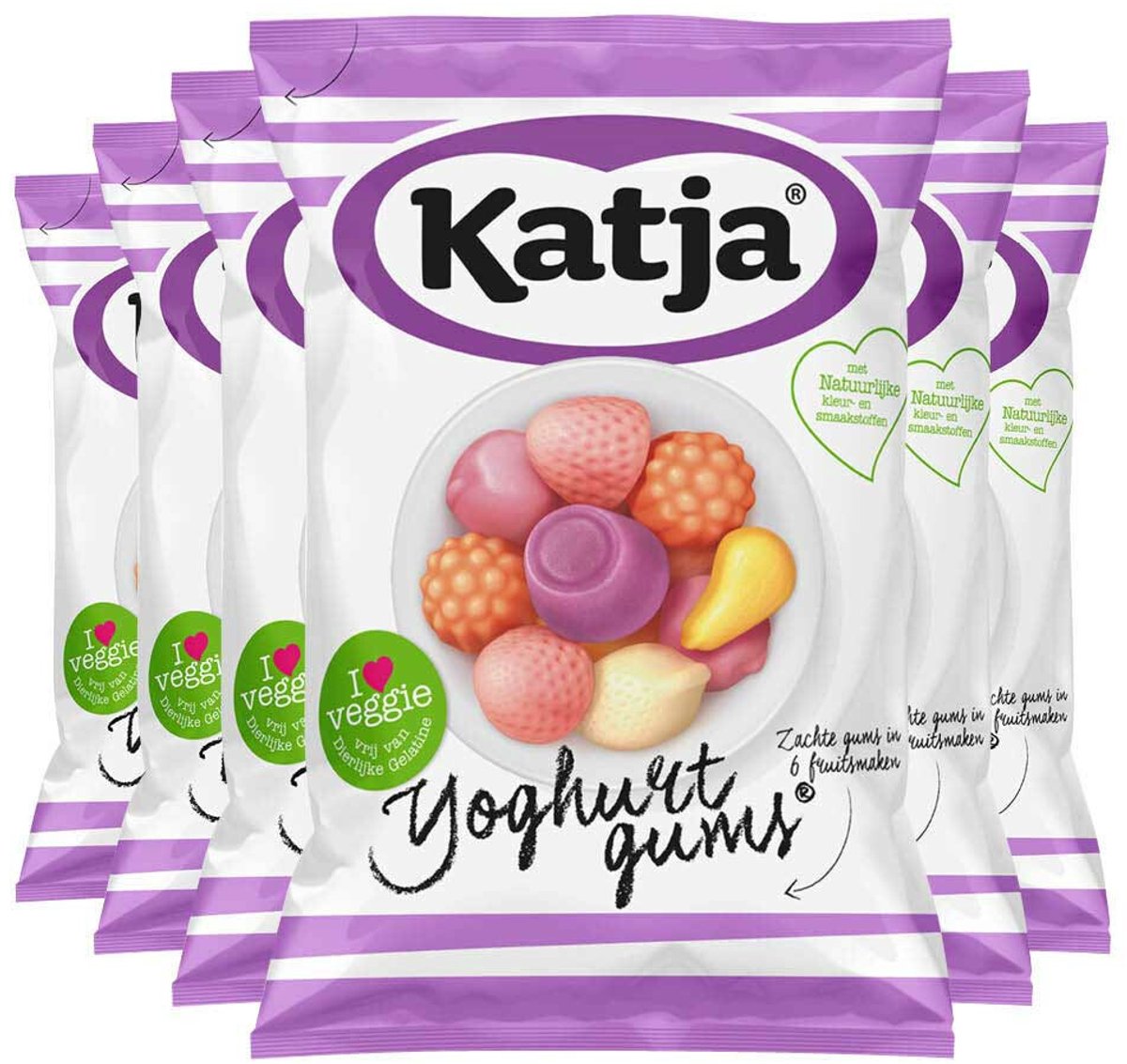Katja Yoghurtgums - 6 x 65 gr - Voordeelverpakking