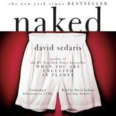 Boek "naked" van David Sedaris in een witte boxer met rode achtergrond.