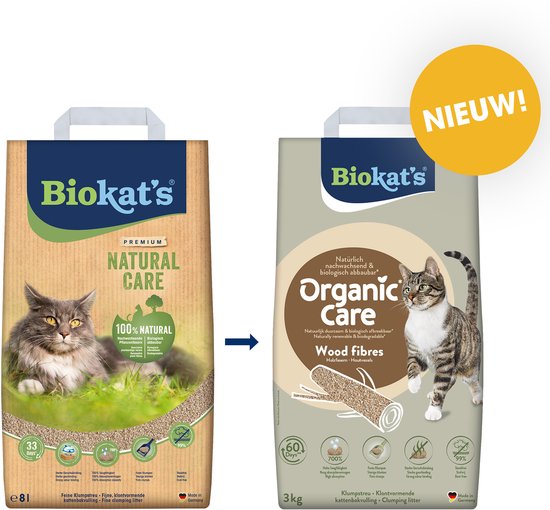 Biokat's Natural Care - 11,4 kg - Kattenbakvulling - Klontvormend - Zonder geur