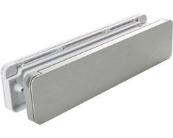 Homebox - de isolerende, tochtvrije en geluiddempende brievenbus – buitendeel aluminium blank geborsteld - binnendeel in wit RAL 9010