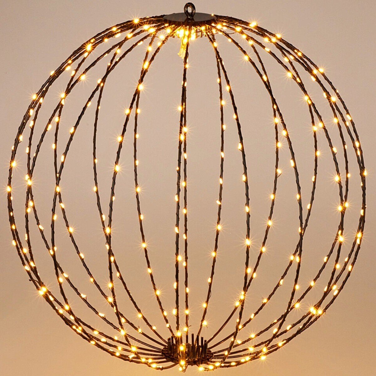 Ceruzo Kerstverlichting - Lichtbol met 320 led - Metaal - 50 cm - met Timer - extra warm wit