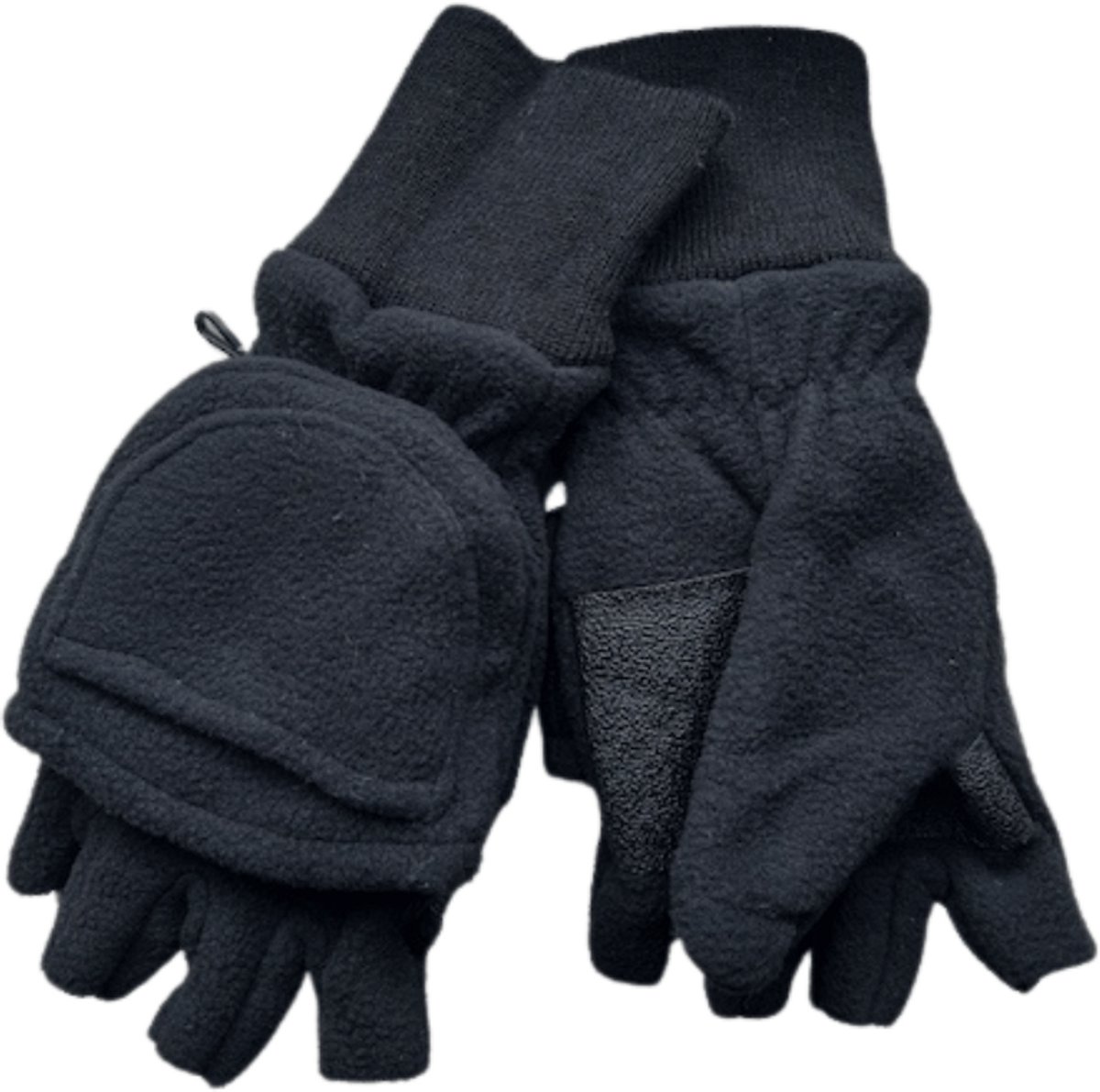 Vingerloze handschoenen / want - Dames handschoenen - Handschoenen zonder vingers - Thinsulate - Fleece - Zwart