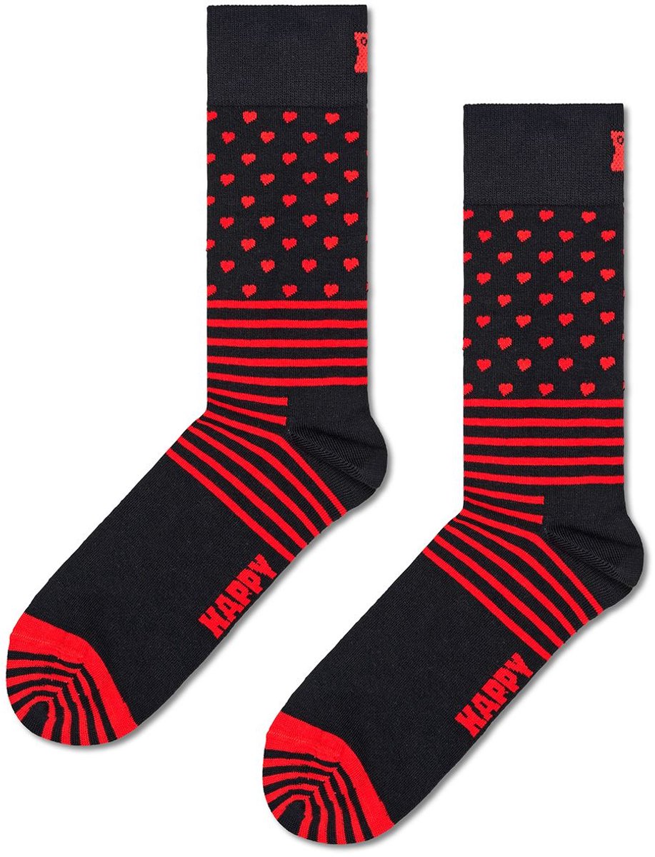 Happy Socks - Stripes And Heart Sock - Unisex - Sokken