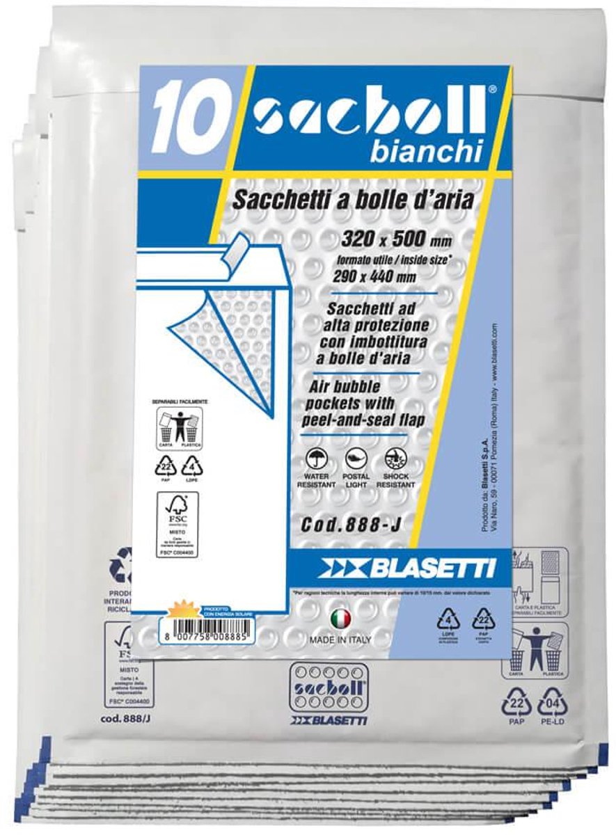 Blasetti Sacboll Bianchi envelop Wit 10 stuk(s)