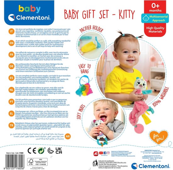 Baby Clementoni - Baby Cadeau Set - Kitty, Baby Spelen 0 maanden, 17805 van Clementoni — afbeelding 4