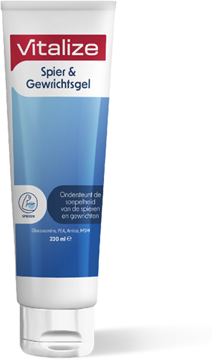 Vitalize Spier & Gewrichtsgel 200 ml | Ondersteunt de soepelheid van spieren en gewrichten - Met Glucosamine, PEA, Arnica en MSM