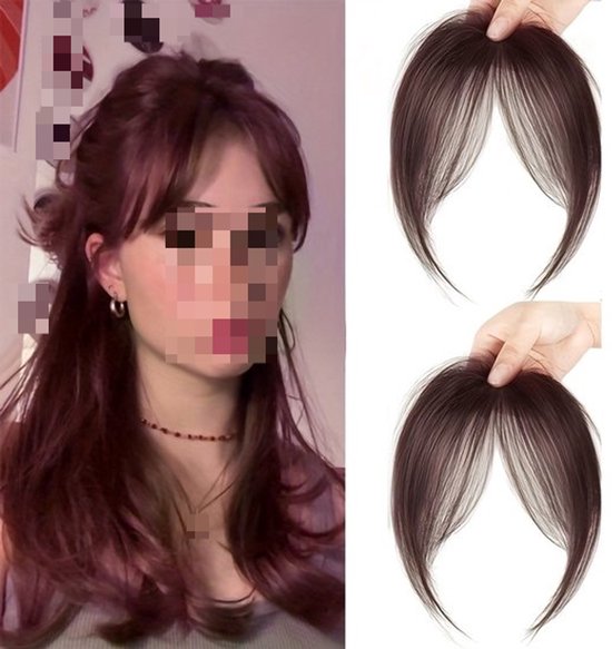 Postiche poney marron foncé pour femme avec une coiffe en épingle à cheveux poney française moelleuse et sans couture