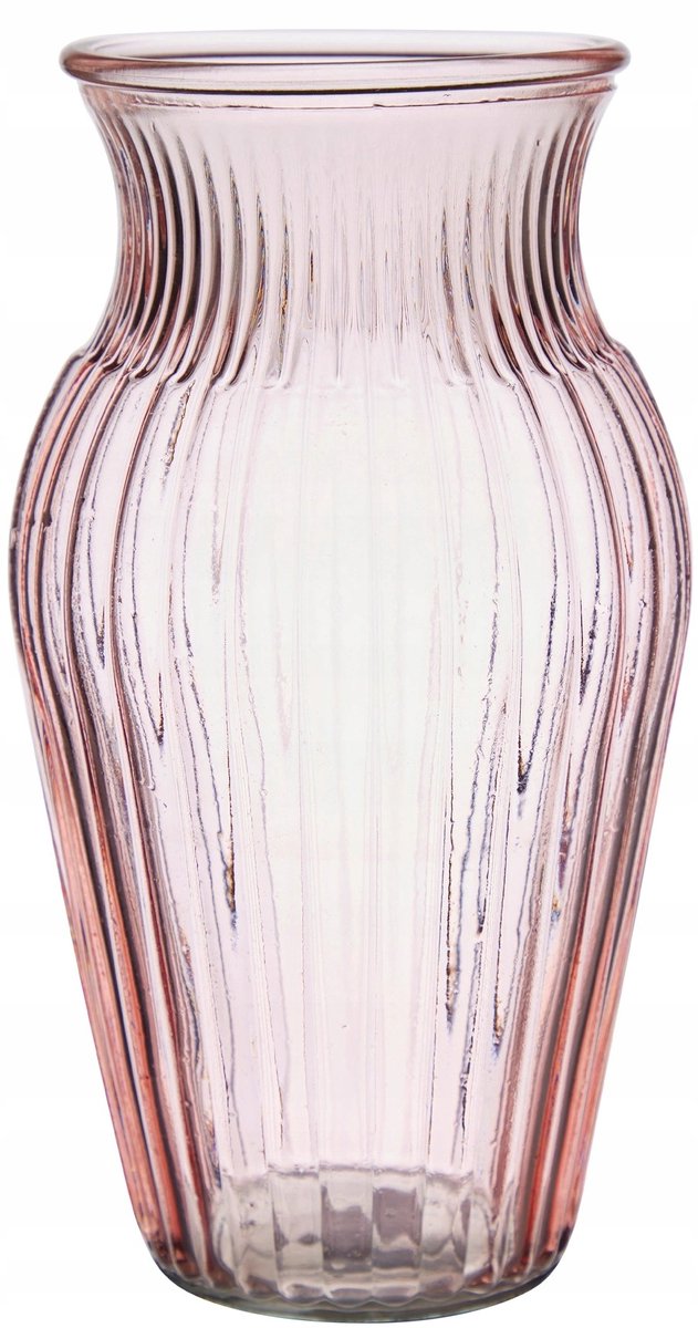 Roze Glazen Vaas - Prachtig Decoratief Object (26x15 cm)