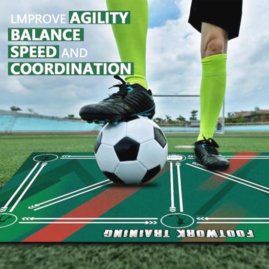 Voetbal trainingsmat met antislip oppervlak voor behendigheid en coördinatie - Groen van Merkloos — afbeelding 2
