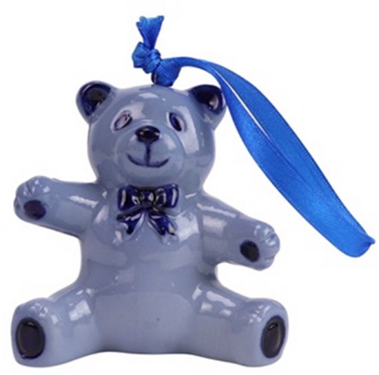 Kerst ornament Delftsblauw - doos van 6 ornamenten - kerst beer
