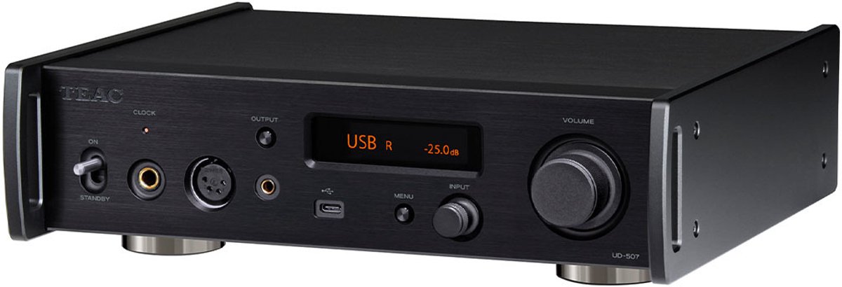 TEAC UD-507 USB-DAC/Voorversterker/Koptelefoonversterker, Zwart