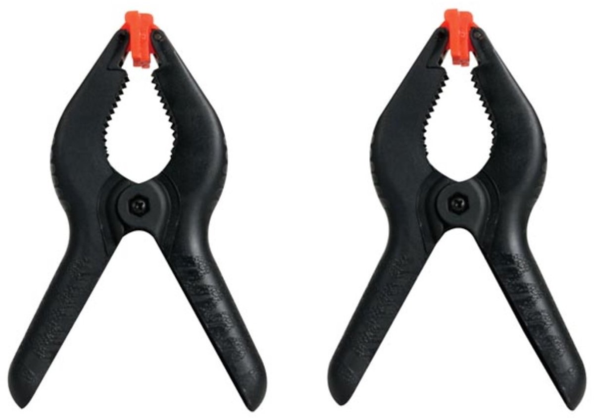 Toolland Lijmklemmen, nylon, 150 mm (6"), 2 stuks, snelle sluiting, zwart
