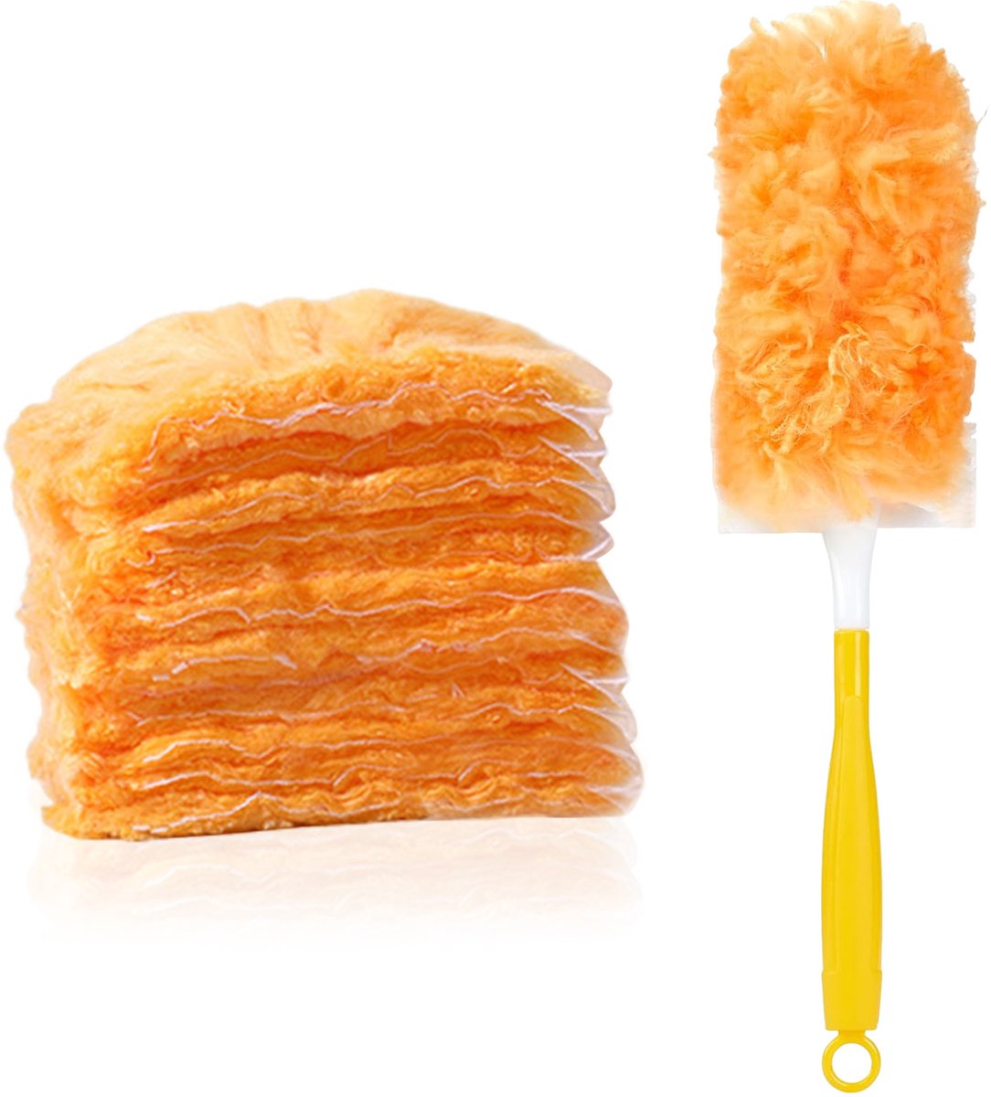 Gigicial Stofdoek - Reinigingsdoek - 360° Dubbelzijdig Krachtige Stofdoek - 11-delige Set - Universeel Geel