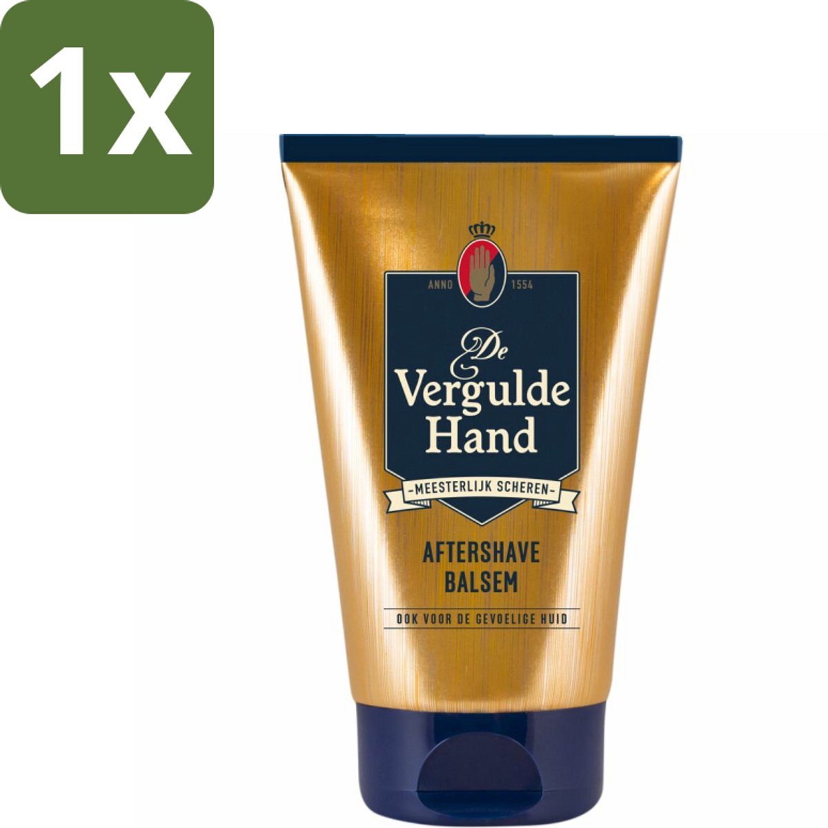 1 x Vergulde Hand Aftershave Balsem 100 ml - Aftershave Balsem - Gevoelige Huid - Scheren - Huidverzorging - Huidkalmering