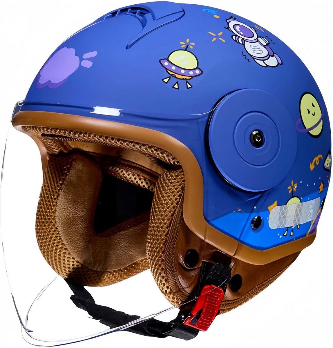 Kinderhelm met Vizier voor Scooter, Fiets en Motor - Verstelbaar voor Jongens en Meisjes (4-12 Jaar)