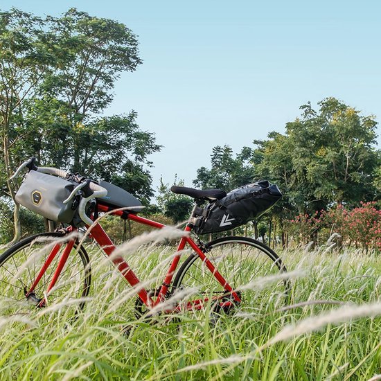 Rockbros - Zadeltas Voor Achterop De Fiets - Waterdichte Fietstas Reflecterend Zwart