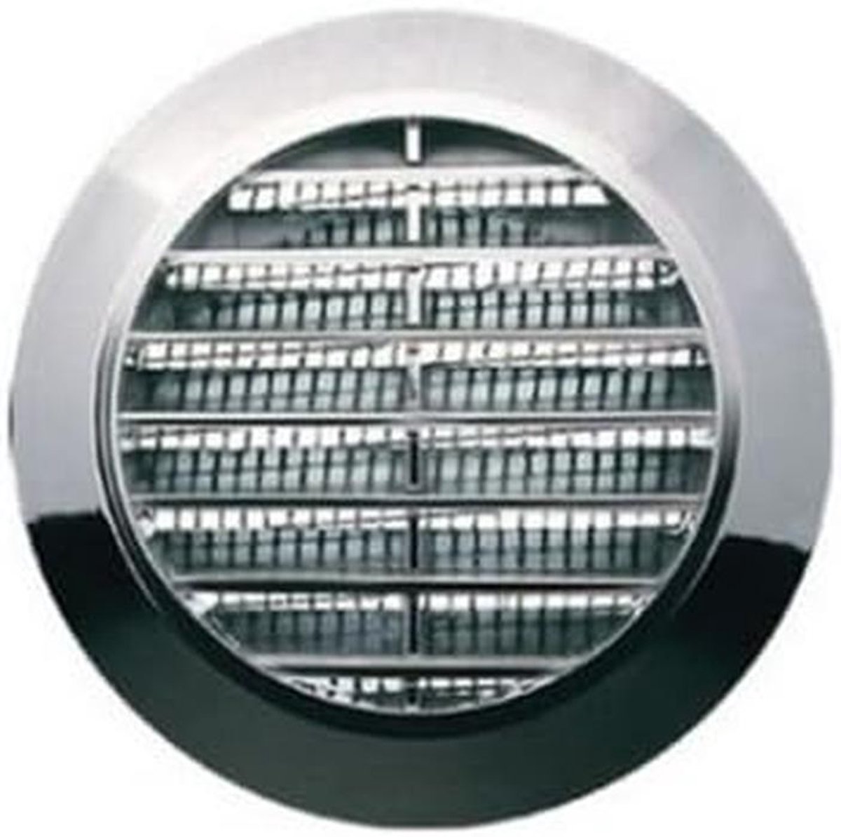 Ronde Ventilatie-uitvoer 60 mm Chroom Inclusief Insectenhor
