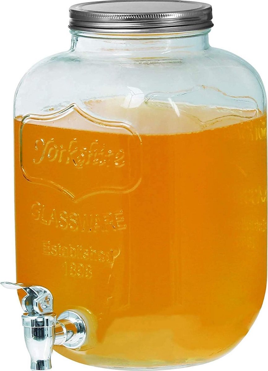 Glazen Drankdispenser met Kraan 8 Liter voor Limonade en Water