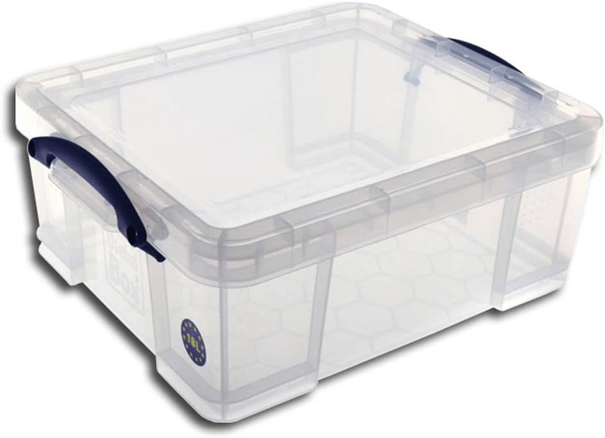 XL Opbergbox 18 Liter voor CD's en DVD's - Grote Transparante Bewaardoos