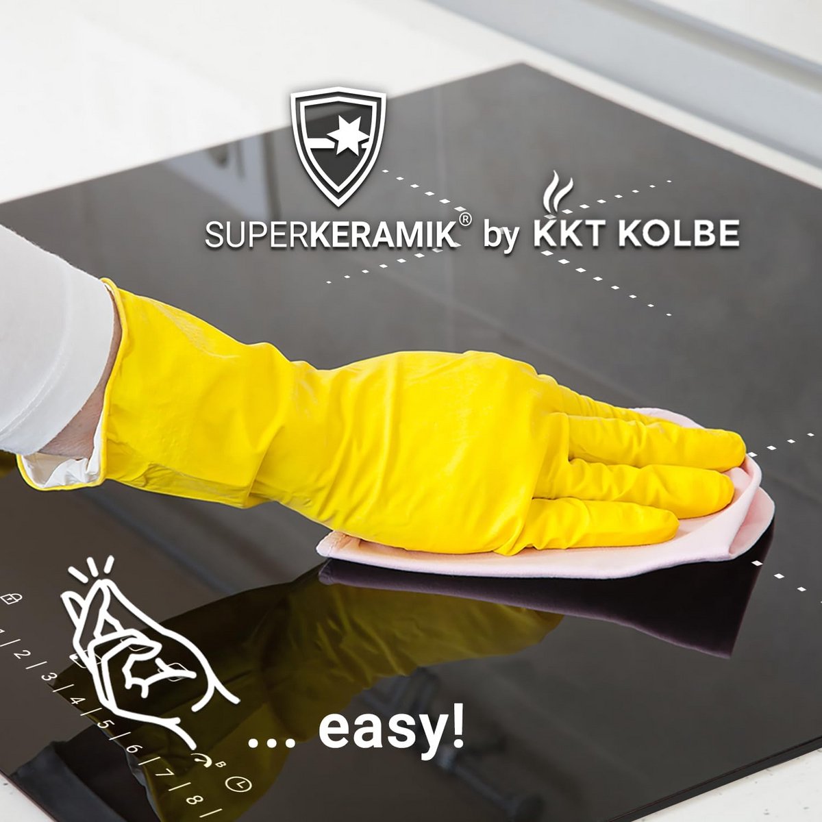 Inbouwhaageld 45 cm met 3 Kookzones en Touch Slider Bediening
