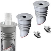Afvoer wasmachine dubbele aansluiting Y-adapter - Y-adapter voor vaatwasser, droger en wasmachine - 40 mm afvoerpijp met slangklem - compatibel met slangen 19-24 mm
