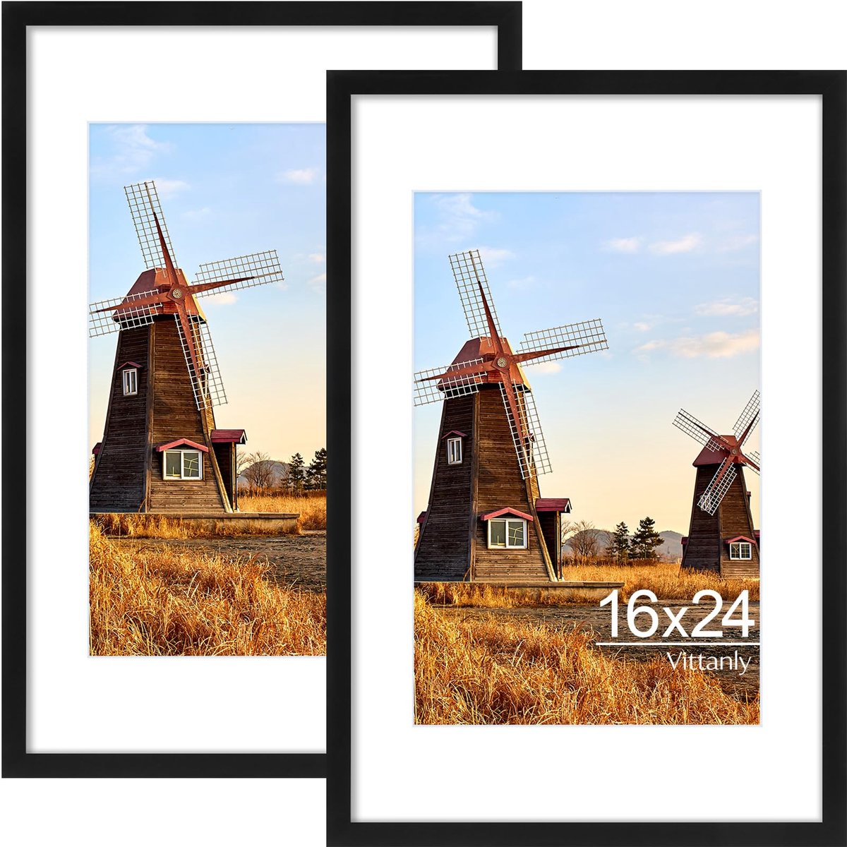 Homaxy - Fotolijst - Posterlijst - PVC Fotolijst - 16x24 (40x60cm) - Zwart