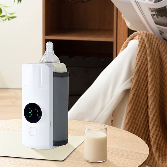 Draagbare flessenwarmer, handig om mee te nemen onderweg, 6 temperatuurinstellingen voor snelle verwarming en nauwkeurige temperatuurregeling, 18 watt. van Merkloos — afbeelding 5