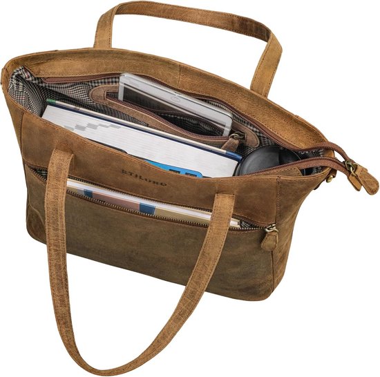 SH Leder Rica G699 Dameshandtas, 2-in-1, schoudertas, dagrugzak, cityrugzak van echt generfd leer, (B 37 cm x H 35 cm), jeansblauw, Large