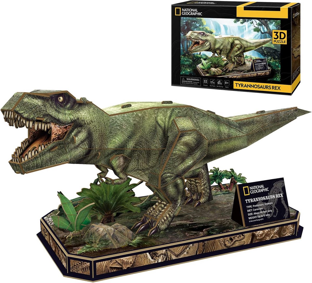 3D Puzzel Tyrannosaurus Rex Dinosaurus Model Bouwpakket voor Kinderen
