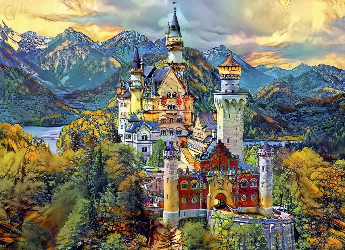 Groot Legpuzzel Kasteel 1000 Stukjes - Prachtig Europees Kasteel